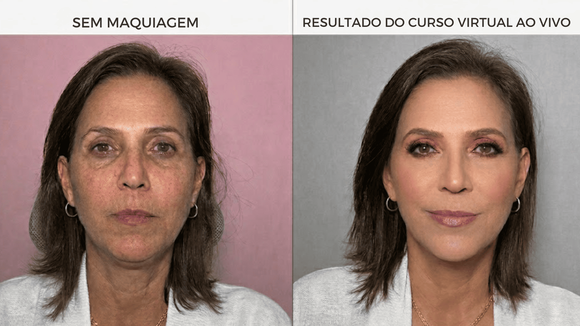 Antes e depois — resultado de aluna 2